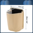 thumbnail image 4 of Unique Bargains Car Trash Can Hanging Front Seats Faux Leather Trash Bin Beige 1 Pcs, 4 of 6