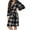 Gray, variant on DYTTDG Women's Hooded Buffalo Plaid Plush Fleece Bathrobe, Loose Long Sleeve Self-Tie Waist Robe with Pockets Soft Casual Home Loungewear