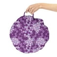 thumbnail image 2 of Flower Round Floor Cushion with Handle, Lilac Flowers Blossoms in Spring Romantic Meadow Happy Fun Countryside Print, Decorative Pillow for Living Room & Dorms, 18" Round, Purple White, by Ambesonne, 2 of 4
