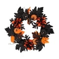 thumbnail image 2 of Bcylexb Fall Floral Wreaths for Front Door, 17.7" Artificial Maple Leaf Wreaths Realistic Hanging Door Wreath for Entry Porch Window Wall Indoor Outdoor Home Decor, 2 of 7