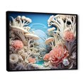 thumbnail image 2 of Designart "Anemone Wonderland In Coral Sea" Coastal Coral Under Water Floater Framed Wall Decor, 2 of 5