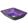 thumbnail image 4 of Eden Bath EB_GS81 Rectangular Purple Foil Glass Vessel Sink with Black Exterior, 4 of 9