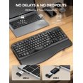 thumbnail image 4 of Teclado inalámbrico SABLUTE de tamaño completo con reposamuñecas negro, 4 of 9