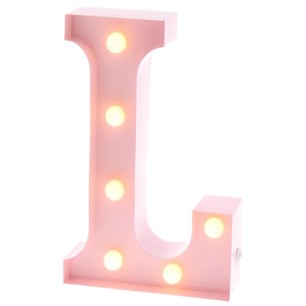 Barnyard Designs Metal Marquee Letter L Light Up Wall Initial Nursery