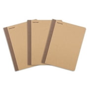 Mintra Office Composition Sustainable Eco-friendly Notebooks -(7009) 100% Recycled Notebooks, 80 Sheets (Plain Brown Cover, 7.5in x 9.75in) 3 Pack