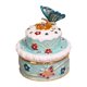 thumbnail image 1 of Caja de joyería con escultura de pastel, adorno de aleación con tapa, regalos, accesorios portátiles, decoración, vitrina organizadora para collares y Azul, 1 of 8