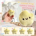 thumbnail image 2 of Knisume Squeaky Plush Keychain White Cat Soft Fluffy Toy - Stuffed Animals Pendant, Kawaii Plush Bag Charm, Backpack Plush with Lobster Clasp,A, 2 of 7