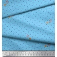 thumbnail image 2 of Soimoi Blue Rayon Fabric Berries & Dots Print Fabric by the Yard 56 Inch Wide, 2 of 3