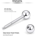 thumbnail image 2 of 16Pcs Nipple Piercing Jewelry 14G Surgical Steel Nipple Rings Hoop Rings Retainer Piercing Jewelry for Women Men 14MM (9/16 Inch), 2 of 3