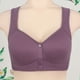 thumbnail image 4 of Conjunto de lencería Sujetadores de cierre fácil para mujer, sujetadores deportivos diarios sin aros, ropa interior femenina de mediana edad Kuymtek Púrpura T 42 para Mujer, 4 of 5