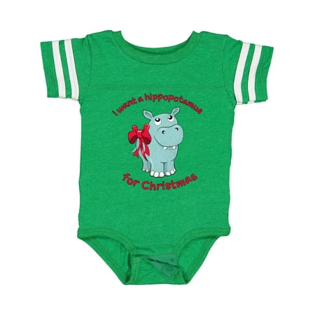 

Inktastic I Want a Hippopotamus for Christmas Gift Baby Boy or Baby Girl Bodysuit