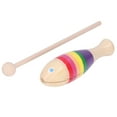 thumbnail image 4 of Percussion Instrument,  Gloss Multiple Tones Unique Wooden Musical Instrument  for Kindergarten for Children Red,Wood Color,Iridescence, 4 of 7