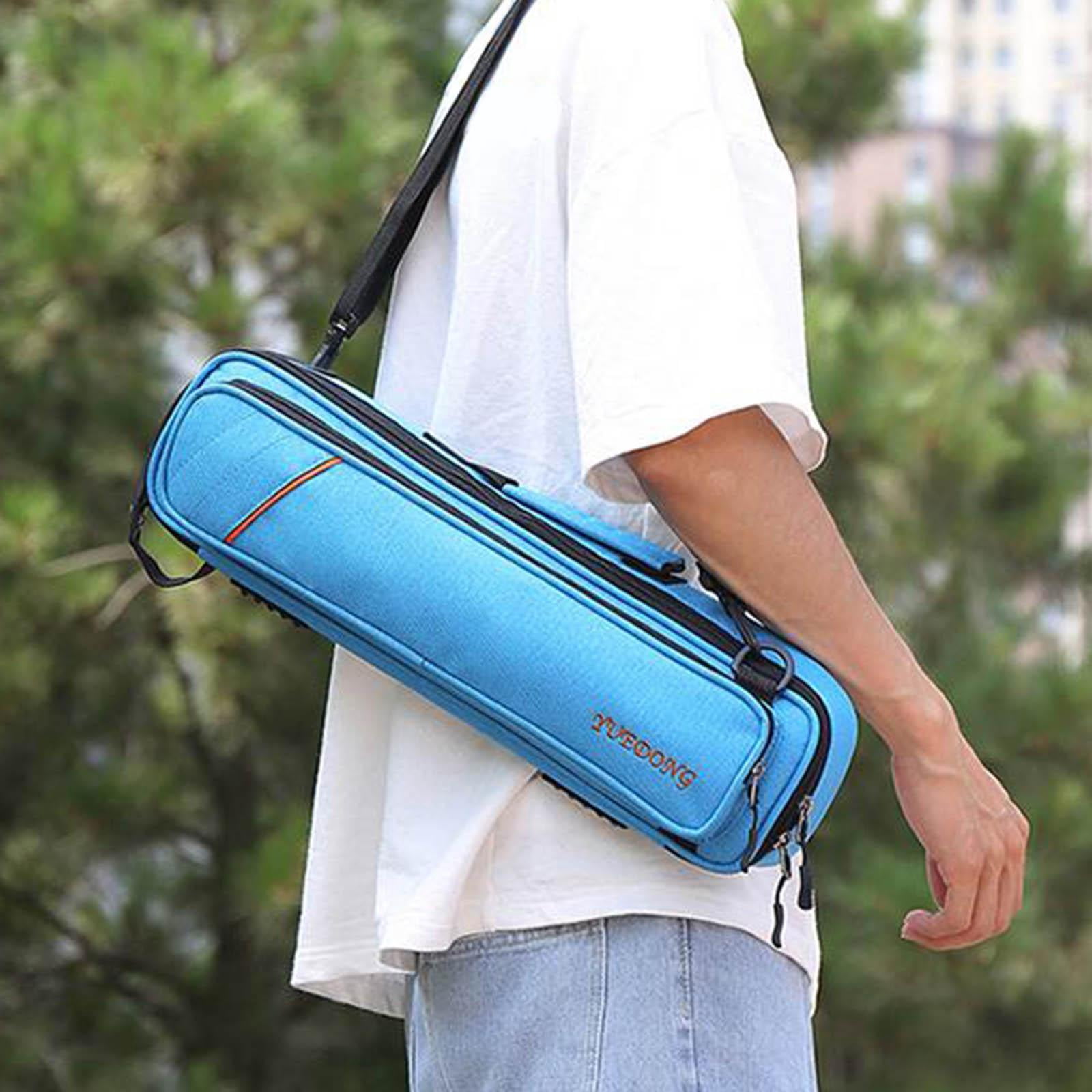 LeeQinersw Flute Bag Backpack Durable Flute Accessories Soft Instrument Bag Flute Bag Flute Blue
