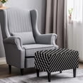 thumbnail image 2 of Xixirimido Polka Dots Black Pattern Ottoman Cover Rectangle Footrest Ottoman Slipcovers Footstool Cover Form Fit Stretch Ottomans Protective Cover for Living Room, Small, 2 of 7