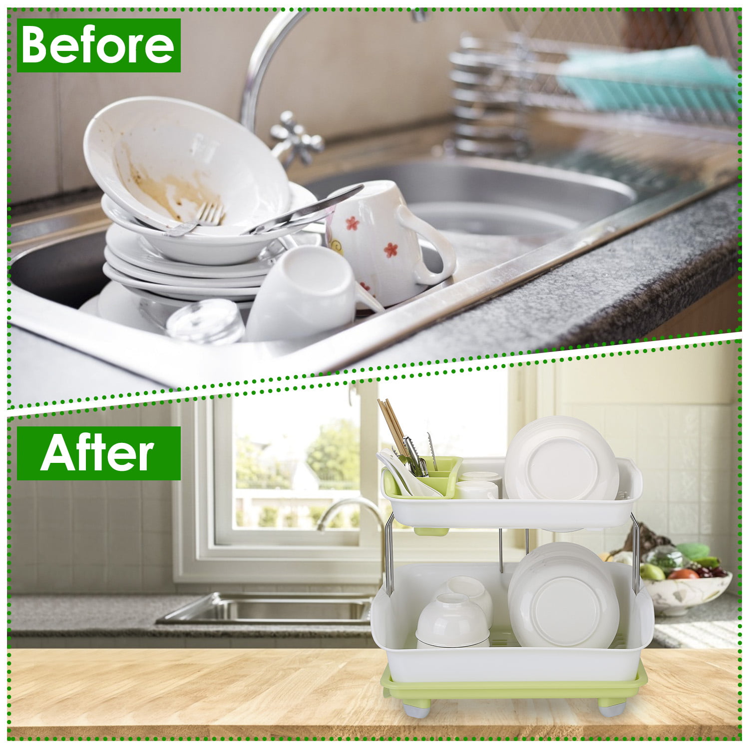 Up To 72% Off on NewHome Dish Drying Rack with
