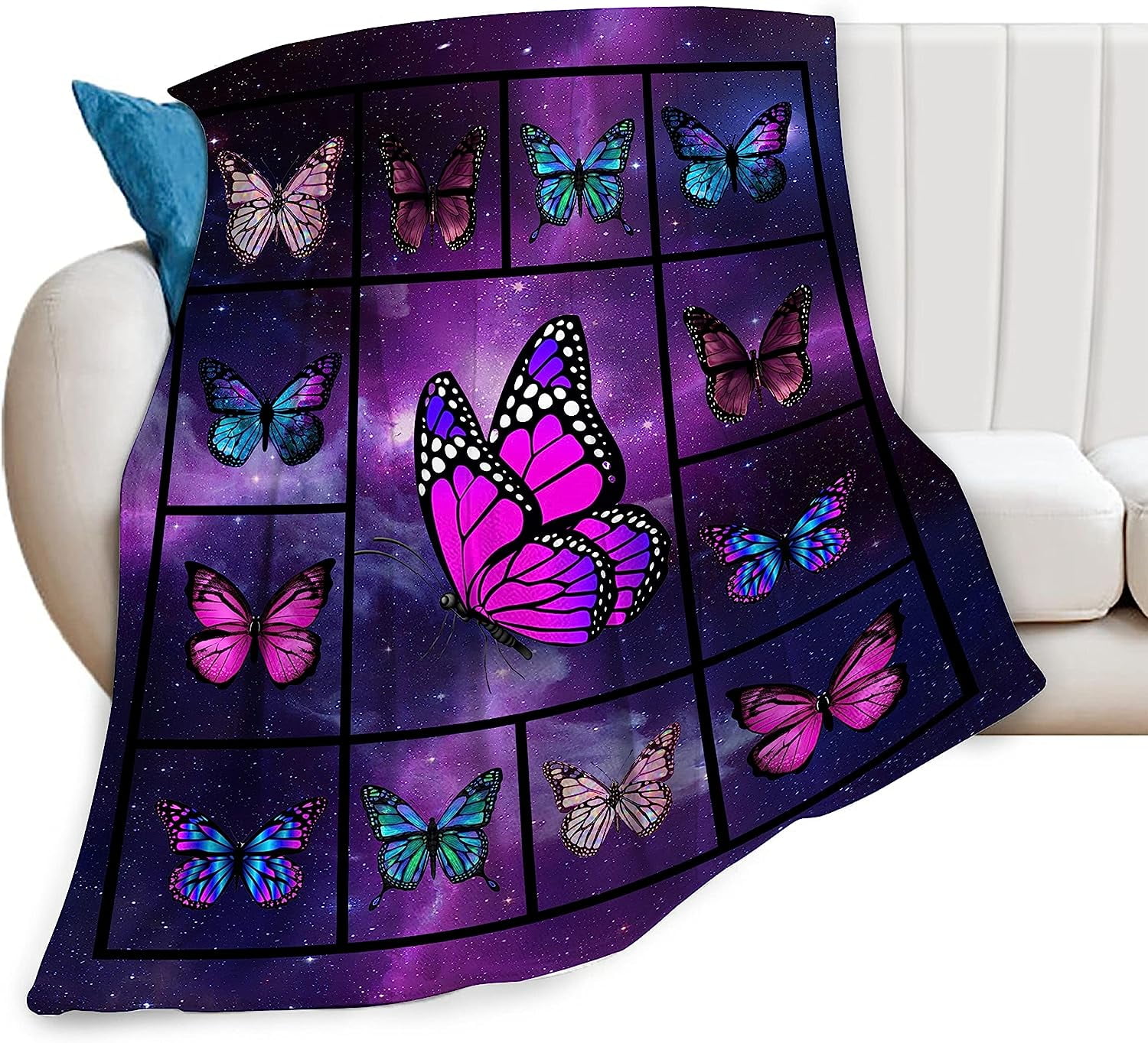 Mermaid Blanket for Girls Colourful Mermaid Throw Blanket Soft Cozy