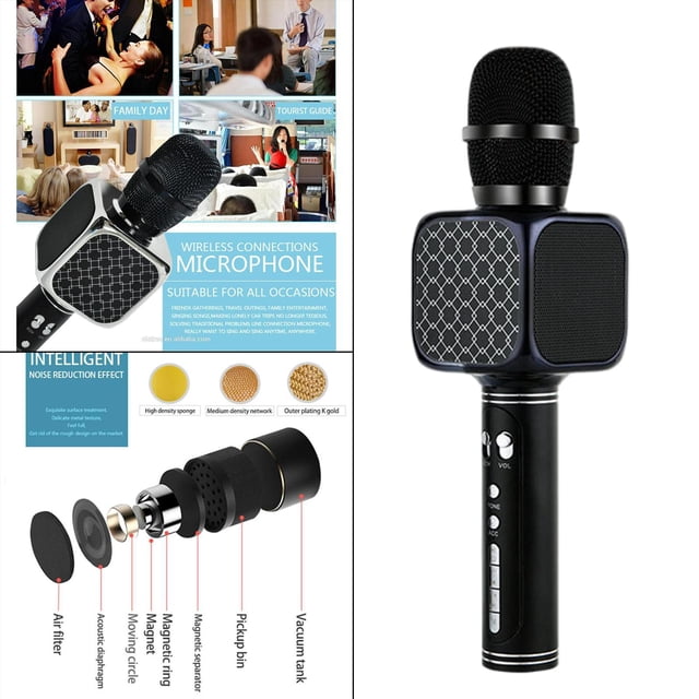 Micrófono Inalámbrico Baoblaze KTV Portátil Negro