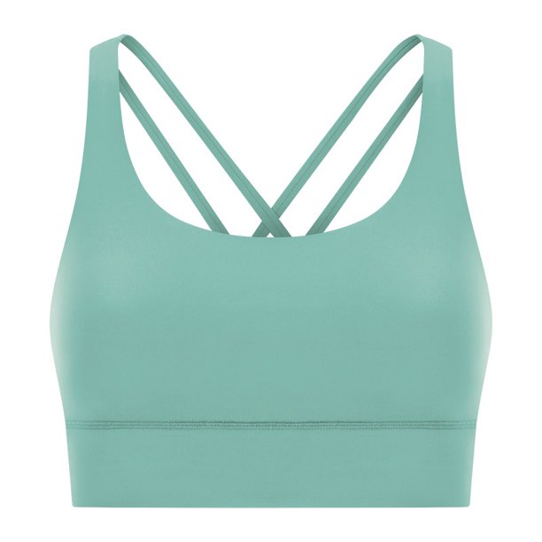 Sujetador de yoga con espalda cruzada, doble cara, exfoliante, desnudo, de alta resistencia, a prueba de golpes, parte superior, soporte, ropa interior deportiva