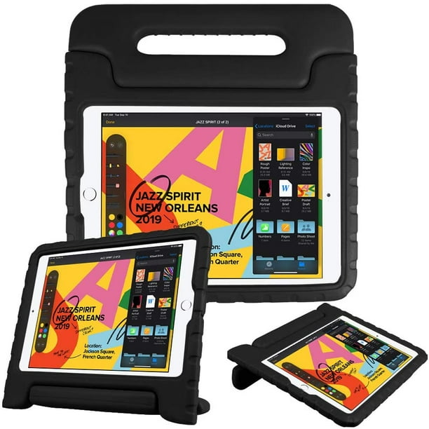 frihed Gå til kredsløbet Somatisk celle For Apple iPad Pro 2017 10.5" / A1701 / A1709 / A1852 Shockproof Light  Weight Kids Friendly Foam Handle Case Black - Walmart.com
