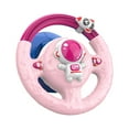 thumbnail image 2 of Volante Musical de juguete para niños y niñas, juguete de simulación de conducción, controlador de conducción interactivo, juego de rol, regalo de , rosa, 2 of 8