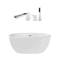 thumbnail image 2 of Hudson 61 Inch Acrylic Double Ended Freestanding Tub and Faucet Package, 2 of 2