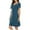 Light Blue, variant on Womens Cotton Nightgowns Tunic Dress Summer Cardigan Short Sleeve Button Sleeping Skirt Home Clothes Wine