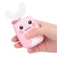 thumbnail image 3 of Children Electric Toothbrush Teeth Cleaning Massage UShape Waterproof Automatic Toothbrush(Pink ), 3 of 5