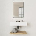 thumbnail image 5 of Nettuno 24" Rectangle Bathroom/Vanity Matt Black Aluminum Framed Wall Mirror, 5 of 15