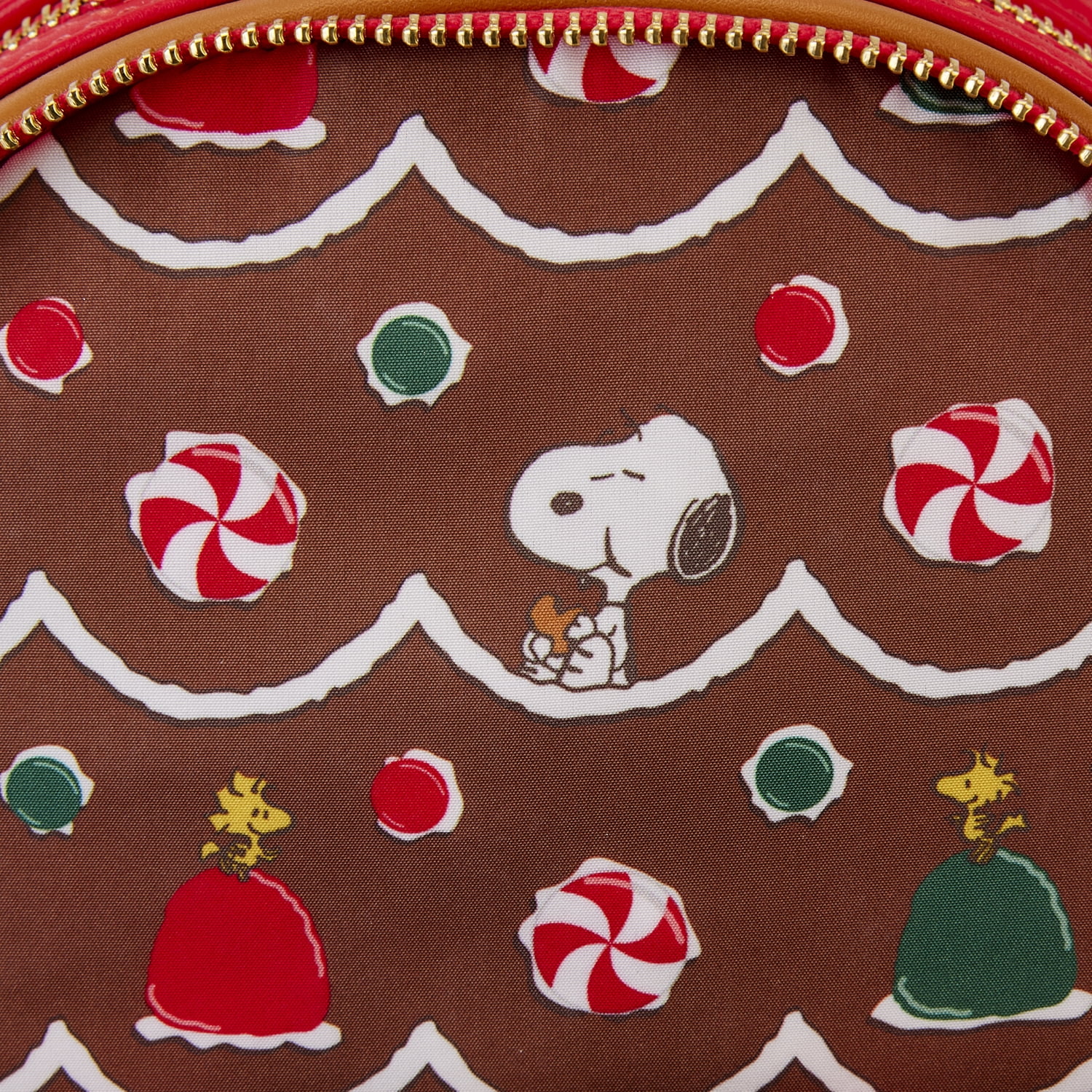 Peanuts Loungefly Snoopy Gingerbread Mini Backpack – Festive Holiday Bag for Peanuts Fans(Scented)