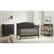 Oxford Baby North Bay 4-in-1 Convertible Crib, Espresso Brown, GREENGUARD Gold Certified