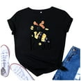 thumbnail image 3 of Womens Summer Tops Casual Women's Graphic Floral Printed T-Shirt Teacher Short Sleeve Tee Tops, 3 of 3