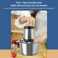 thumbnail image 2 of Food Chopper, 5 Cup Food Processor Mini Electric, 2L 300W Meat Grinder with 4 Bi-Level Blades, Stainless Steel Mincer for Kitchen, Vegetable, Onion, Garlic, Salad, Baby Food, Fruit, Nuts, 2 of 9