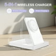 thumbnail image 5 of Wireless Charger, Charging Station, 5 in 1 Phone and Watch Charger for iPhone 17 16 15 14 13 12, Wireless Charger Station for AirPods 4 3 2, for Apple Watch, for iPad, White, 5 of 11