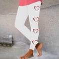 thumbnail image 2 of QATAINLAV Women's Valentine Day Leggings Novelty Letter Graphic Print Tight Yoga Pants Casual Elastic High Waisted Tummy Control Sport Leggings Prime Sales Today White XL, 2 of 7