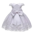 thumbnail image 2 of Baby Girls Baptism Dress Christening Gown with Headband Pearl Lace Design 12M, 2 of 2