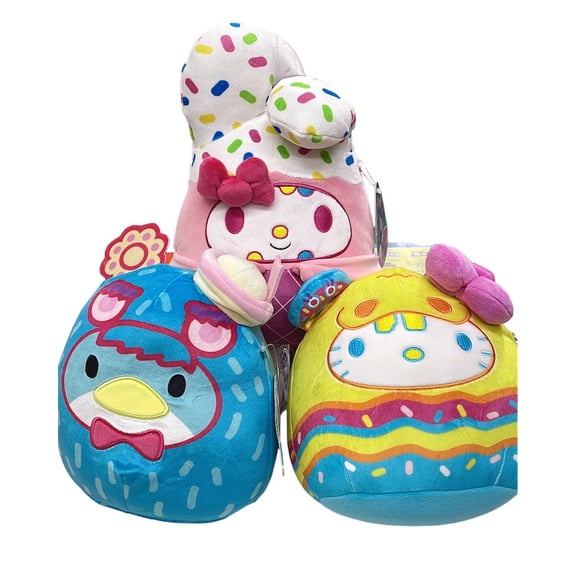 Squishmallows Hello Kitty Tuxedosam My Melody Plush 8” set of 3