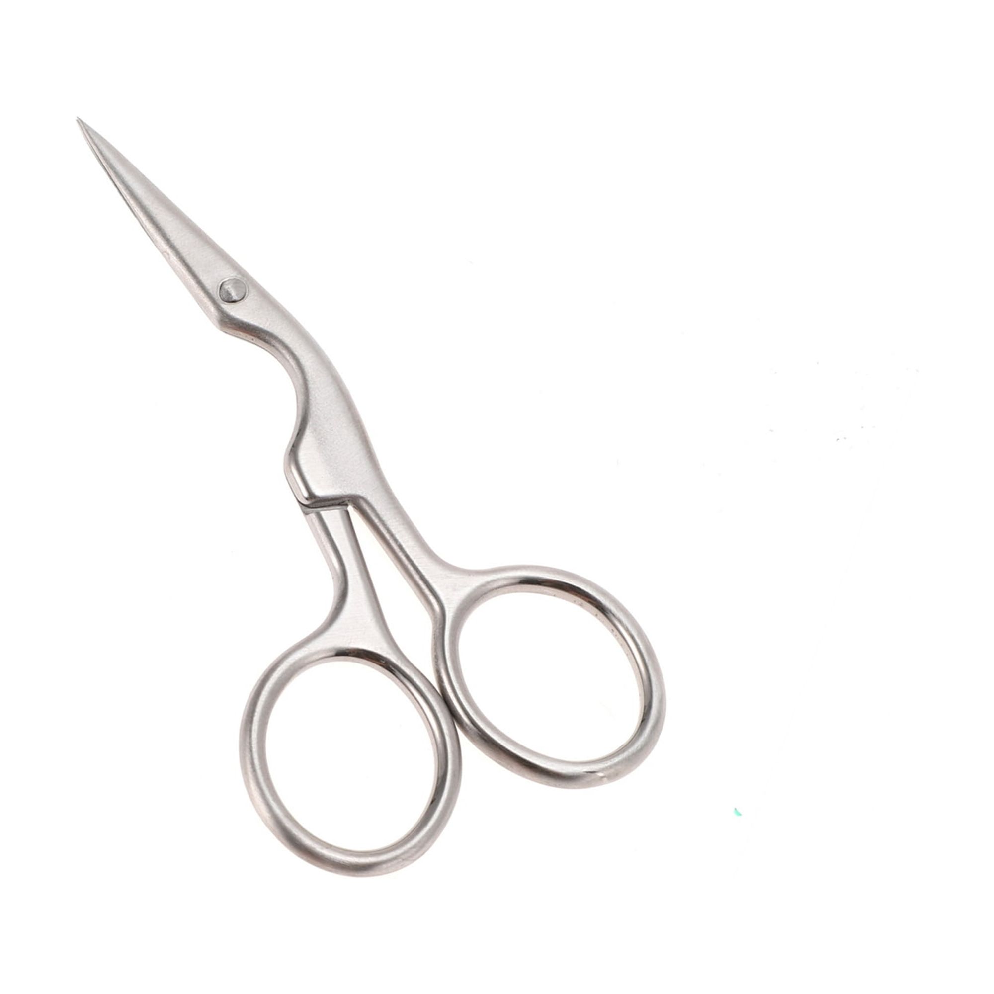 Unique Bargains 1 Pc Wrinkle Free Scissors Facial Hair Bathroom Silver Tone