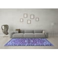 thumbnail image 3 of Ahgly Company Machine Washable Indoor Square Persian Blue Traditional Area Rugs, 7' Square, 3 of 4
