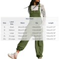 thumbnail image 6 of Women's Casual Stretch Adjustable Denim Bib Overalls Jeans Pants Jumpsuits Loose Overalls with Pockets, 6 of 8