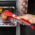 thumbnail image 6 of Chanana 9-Inch Silicone-Tip Kitchen Tongs – Heat-Resistant to 480°F, Non-Scratch Grip, Green, 6 of 8
