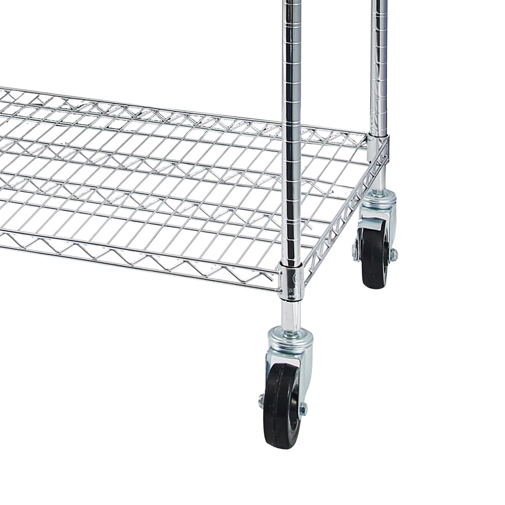 Lowestbest 4-Wire Shelving Metal Storage Rack Adjustable Shelves, Standing Storage Shelf Units with Wheels for Laundry Bathroom Kitchen Pantry Closet(59.45" * 24.41" * 7.09", Silver-G) Lowestbest 4-Wire Shelving Metal Storage Rack Adjustable Shelves, Standing Storage Shelf Units with Wheels for Laundry Bathroom Kitchen Pantry Closet(59.45" * 24.41" * 7.09", Silver-G)