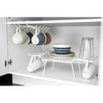 thumbnail image 5 of Home Basics Under-the-Shelf Mug Rack, 6-Cup Metal Coffee Cup Holder, White, 5 of 6