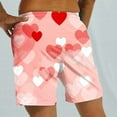 thumbnail image 6 of Penkiiy Men Drawstring Valentine's Day Love Print Beach Casual Trouser Shorts Pant XL Pink, 6 of 9