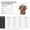 thumbnail image 5 of Lsque Hawaiian Style print Men's Cuban Collar Short Sleeve Shirt Summer Beachwear Casual Button Down Fashionable Vacation Leisure Shirt-Small, 5 of 7