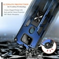 thumbnail image 4 of Cricket Ovation 2 / AT&T Maestro Max (2021) Phone Case with Tempered Glass Screen Protector (Full Coverage), Nagebee Full-Body Protective Shockproof [Military-Grade], Built in Kickstand Case (Blue), 4 of 5