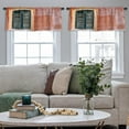 thumbnail image 4 of LALILO Kitchen Curtain Valance Green Red Ancient Wall Ancient Rod Pocket Window Curtain 52"x 18" Set of 2, 4 of 5