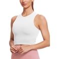 thumbnail image 3 of Natural Feelings Sports Bras for Women Removable Padded Yoga Tank Tops Sleeveless Fitness Workout Running Crop Tops, 3 of 11