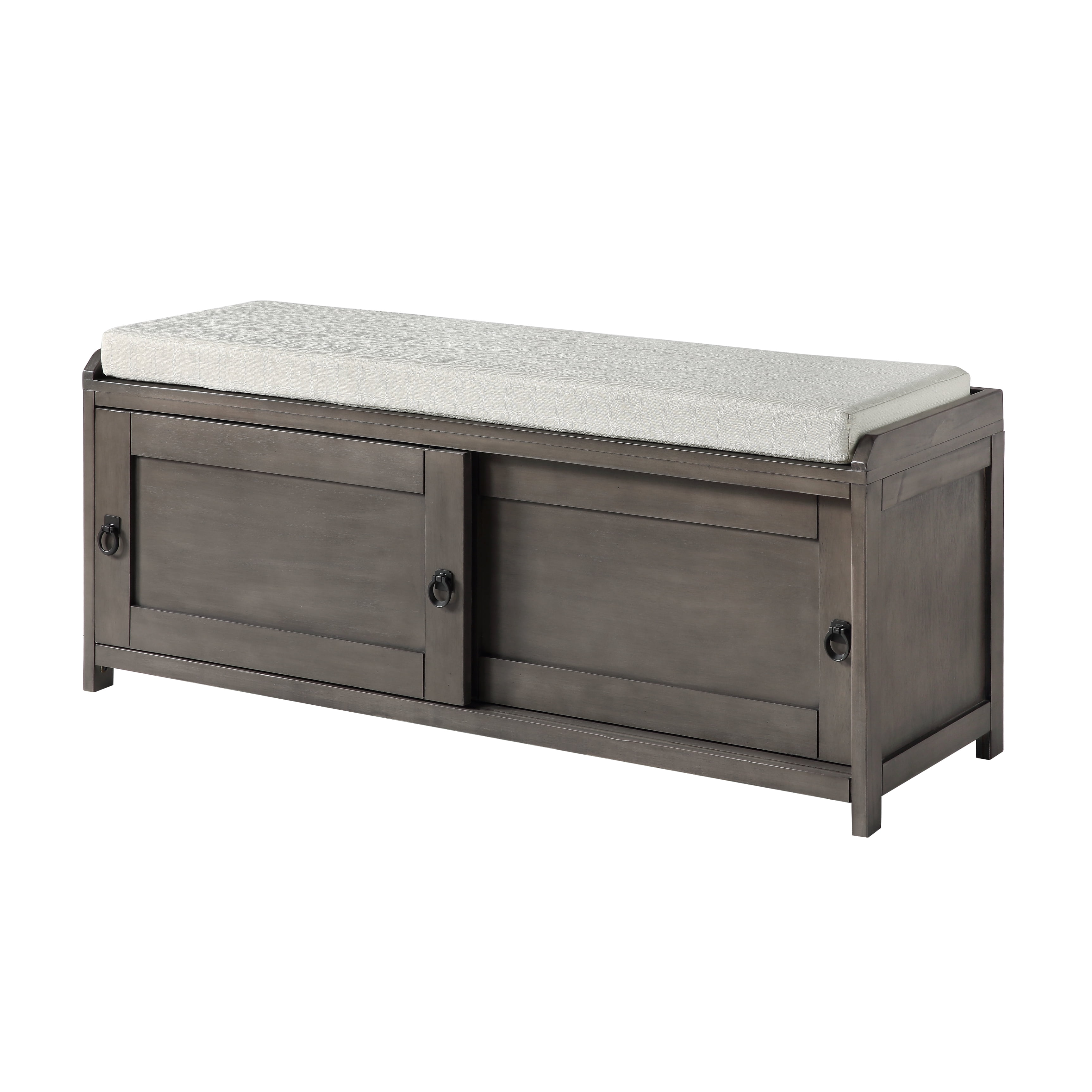 Small Storage Bench for Entryway with Seating and Cabinets, Shoe ...