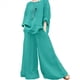 thumbnail image 1 of Conjunto de 2 Piezas de y Algodón para Mujer, Camisa de Larga Extragrande, Pantalones Holgados con Cintura Elástica y 2 Bolsillos. Verde XXXL, 1 of 3