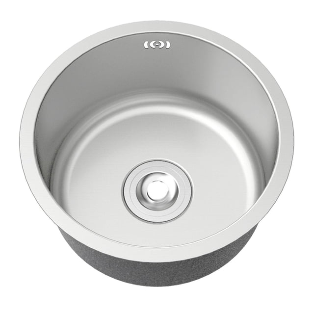 Fregadero de cocina de acero inoxidable de 7 "de profundidad, con orificio de drenaje, resistente al óxido, fregaderos de barra de un solo tazón de mayimx Fregadero
